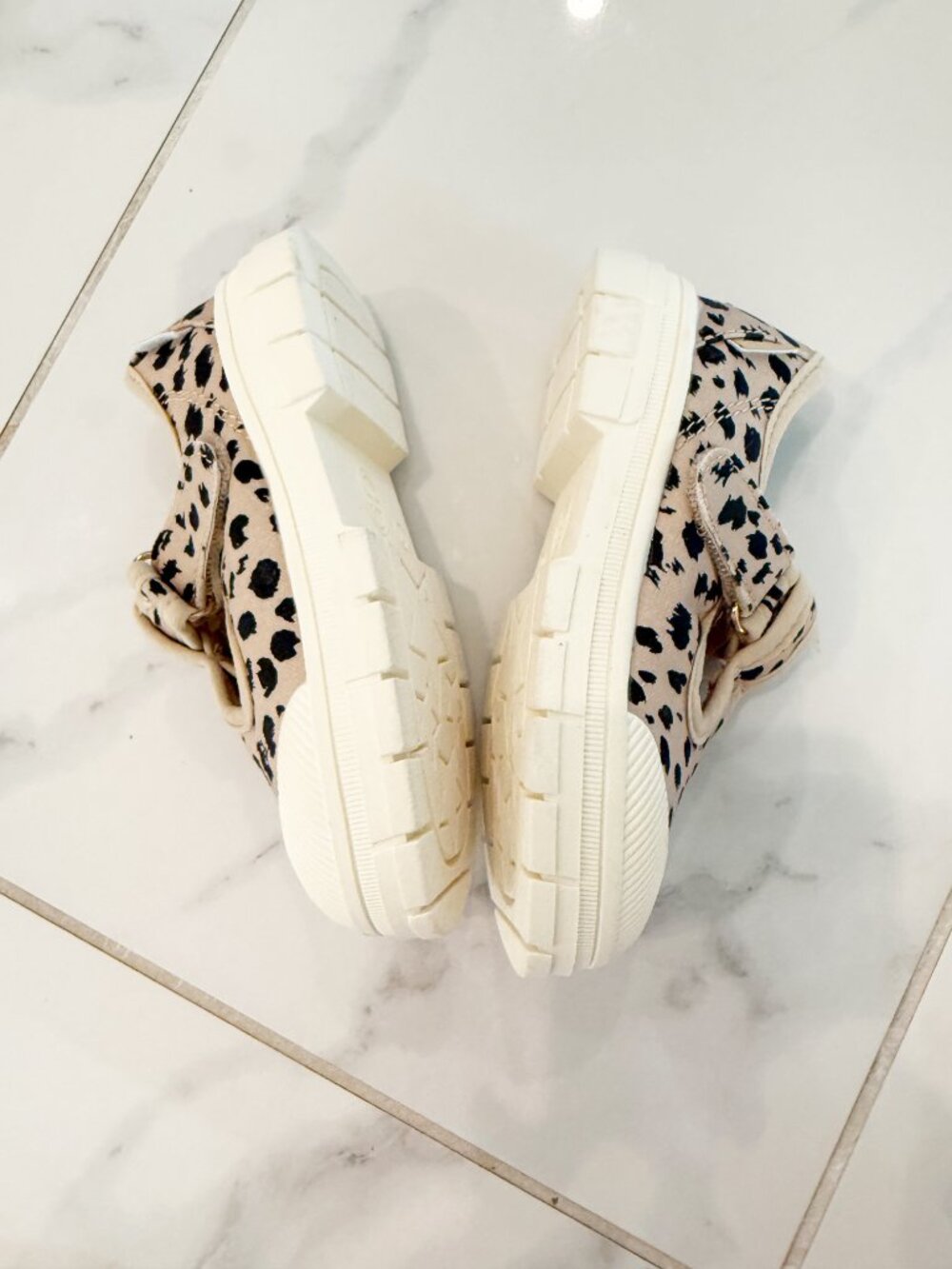Wonder Nation Baby Girls 7 Mary Jane Chunky Strap Casual Shoes Animal Print - Picture 7 of 9
